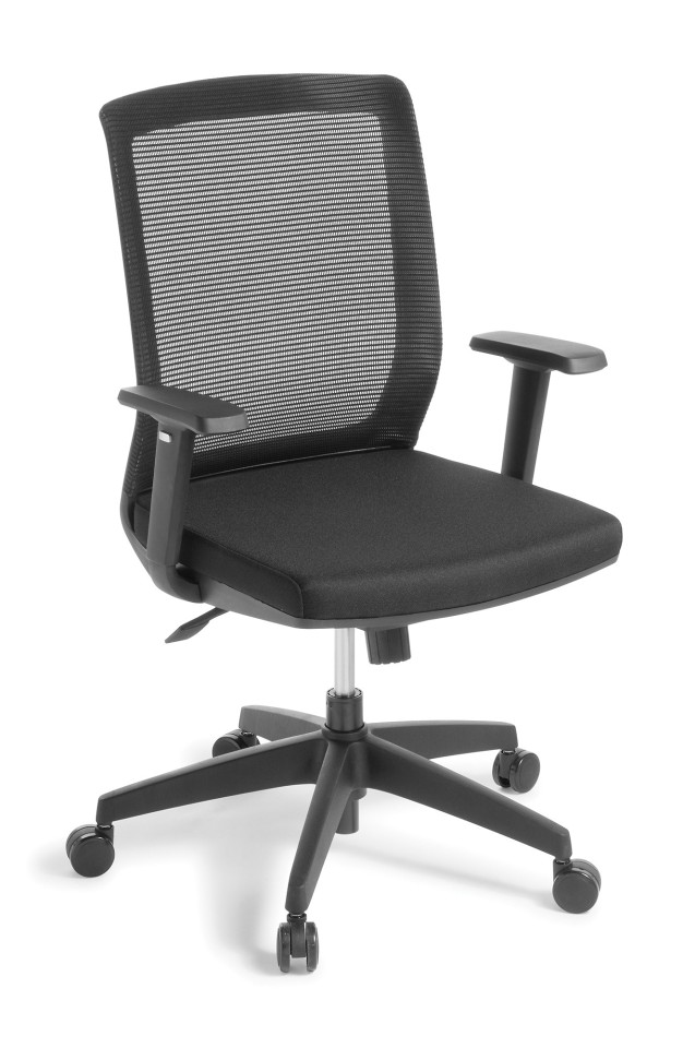 Media Boardroom Chair With Arms Nylon Base High Back Black