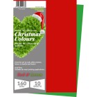 Direct Paper Christmas Card 160gsm Red Green Pack 10 image