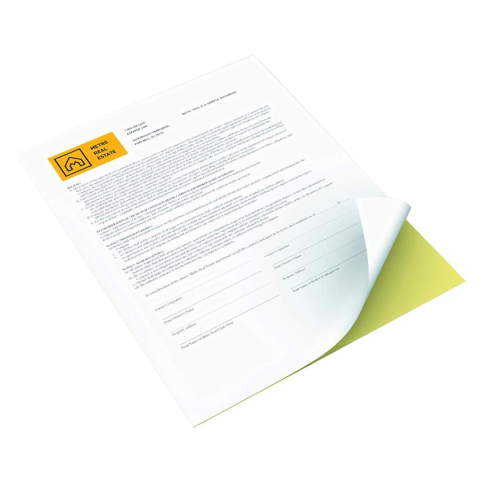 Eurocalco Carbonless Paper CF 57gsm SRA3 Yellow Pack 500