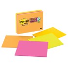 Post-it Super Sticky Notes 6845-SSP 202x152mm Energy/Rio Pack 4 image