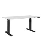Tidal Height Adjustable Desk Premium 1600Wx800Dmm White Top / Black Base image
