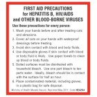 Precaution Sticker Hepatitis B and AIDS image