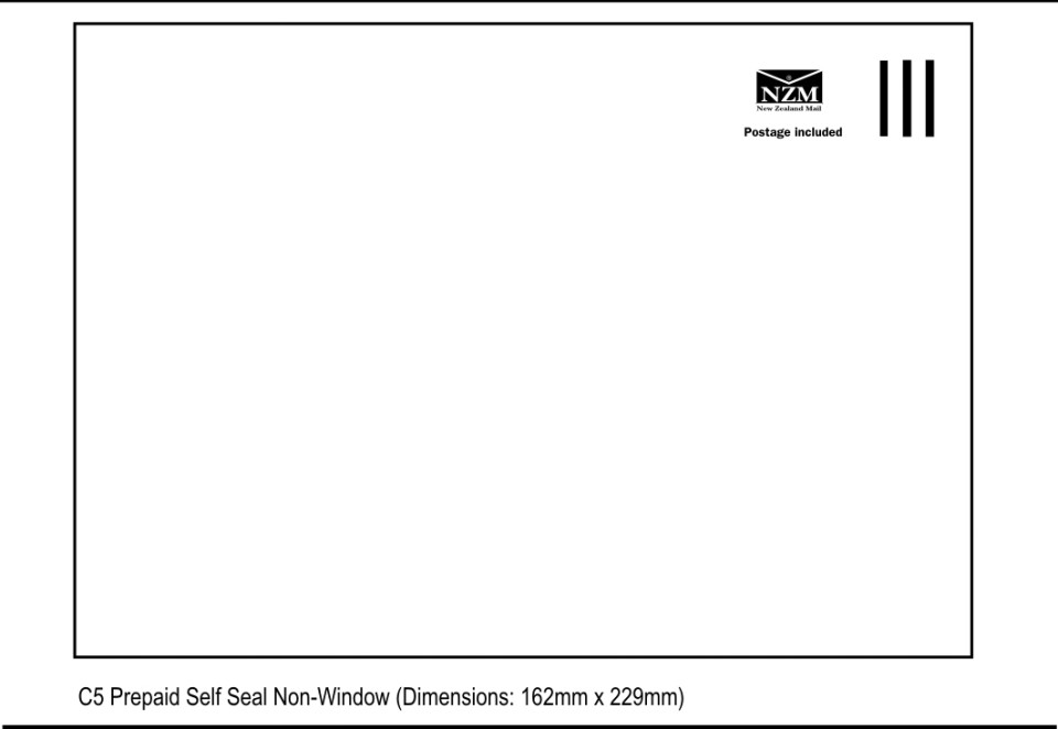 Prepaid Non-Window Envelope Self Seal C5 162mm x 229mm White Box of 250