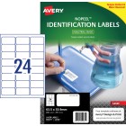 Avery L6146 Tamper Evident Security White Laser Labels 63.5x33.9mm 24up 10/pk 240 labels/pk image