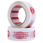 Printed Tape Stop Security Seal 48mmx100m Red/White Roll image