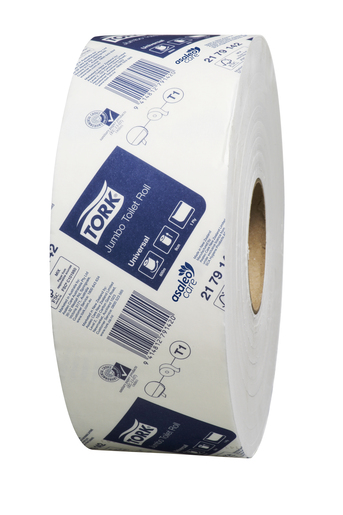 Tork T1 Universal Jumbo Roll Toilet Paper 1 Ply White 600 meters per Roll