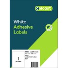 Celcast Labels 48001 199.6x289mm 1 Per Sheet Pack 100 Labels image