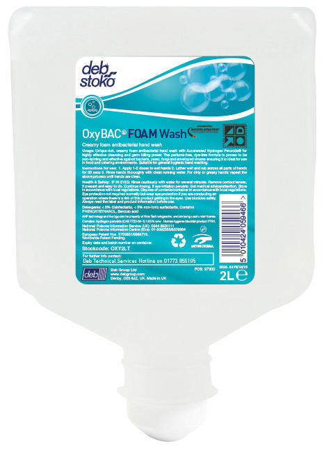 Deb Stoko Oxybac Extra Foaming Hand Wash Cartridge 2 Litre OXYEX2LT