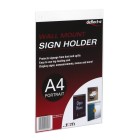 Deflecto Sign/Menu Holder Wall Mounted Portrait A4 Clear image
