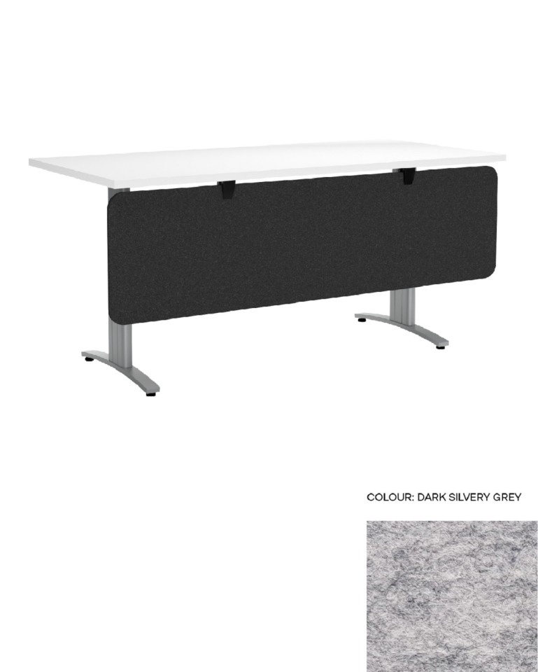 Desk Screen Below Desk 1500Wx440Hmm Dark Silver Grey