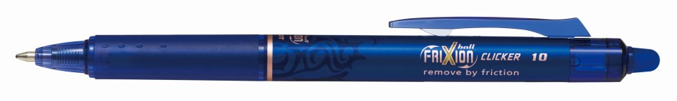 Pilot Frixion Clicker Ballpoint Pen Retractable Erasable Broad 1.0mm Blue