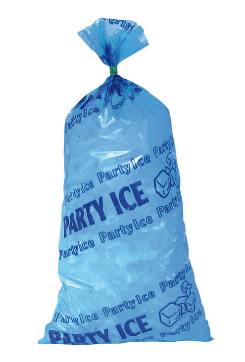 Party Ice Bags 250 x 500mm 70mu Blue Pack 50