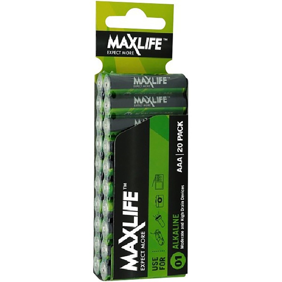 Battery Maxlife AAA Alkaline Pk20
