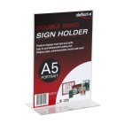 Deflecto Sign/Menu Holder Double Sided A5 Clear image