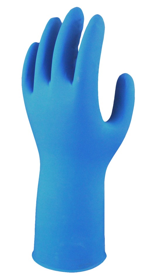 Showa 707d Chemical Glove Nitrile Blue Large
