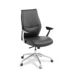 Eden Domain Mid Back Chair Black Leather image
