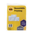 Marbig Resealable Polybag 230 x 305mm Writing Panel Ziplock Closure 45 Microns Pack 25 image