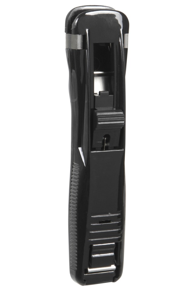 Esselte Nalclip Dispenser With 8 Stainless Steel Clips Medium Black