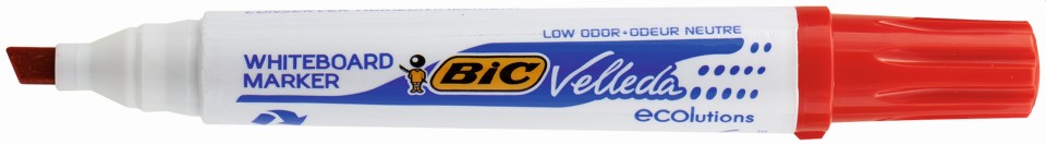 BIC Velleda Whiteboard Marker Chisel Tip 3.7-5.5mm Red