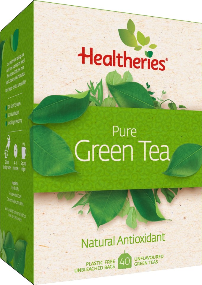 Healtheries Tea Bags Pure Green Pack 40