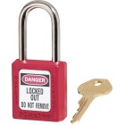 Master Lock Safety Padlock Steel Shackle Red image