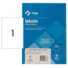 NXP Multi-Purpose Labels Laser Inkjet 210x297mm 1 Per Sheet 100 Labels image
