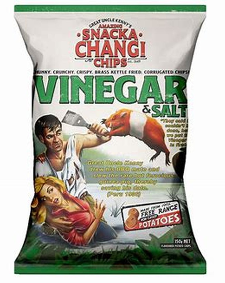 Snackachangi Kettle Chips Vinegar Salt 150g