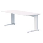 Energy Fixed Height Desk 1500 L x 800 D Snowdrift Top With White Frame image