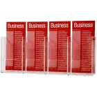 Esselte Brochure Holder Wall Mounted 4 Compartments DL Clear image