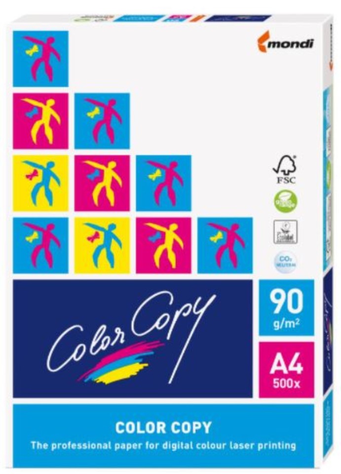 Color Copy Paper Uncoated 90gsm A4 Pack 500
