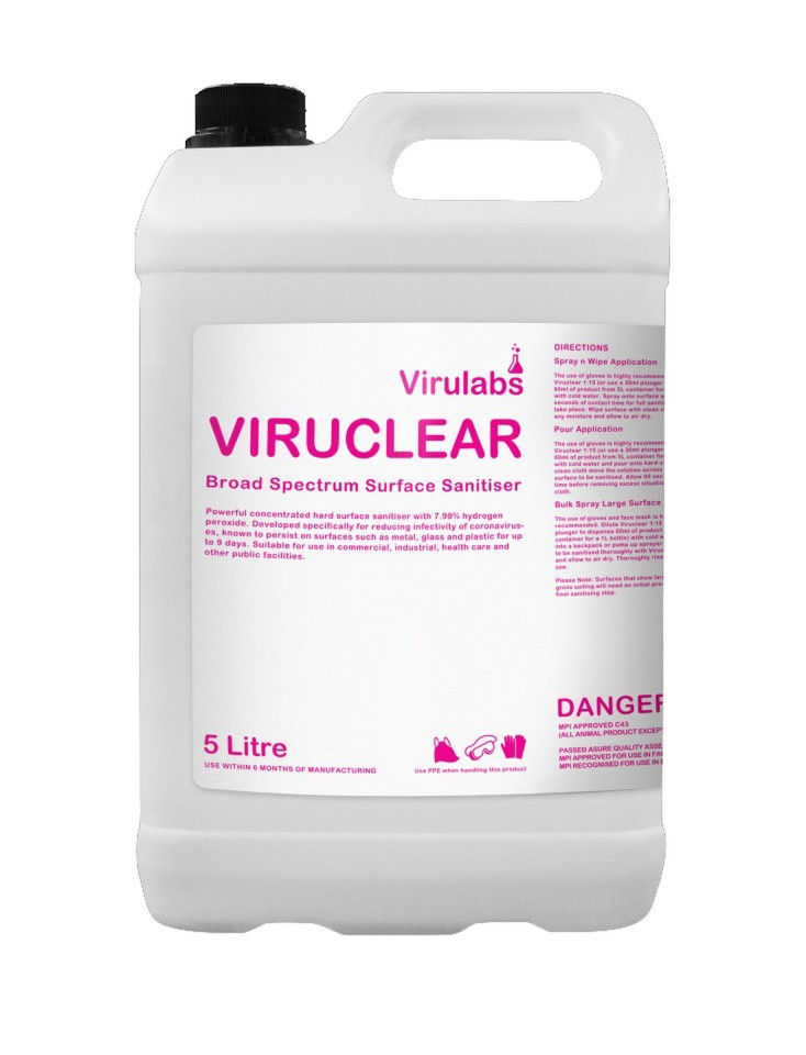 Viruclear Broad Spectrum Surface Sanitiser 5 Litre Bottle