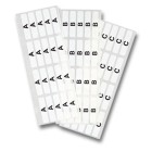 Filecorp Alpha Rotary Labels Letter M Black On White 7 x 33mm Sheet 20 image