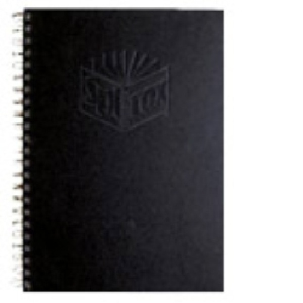 Notebook A4 Side Opening Hard Cover 200 Page Black