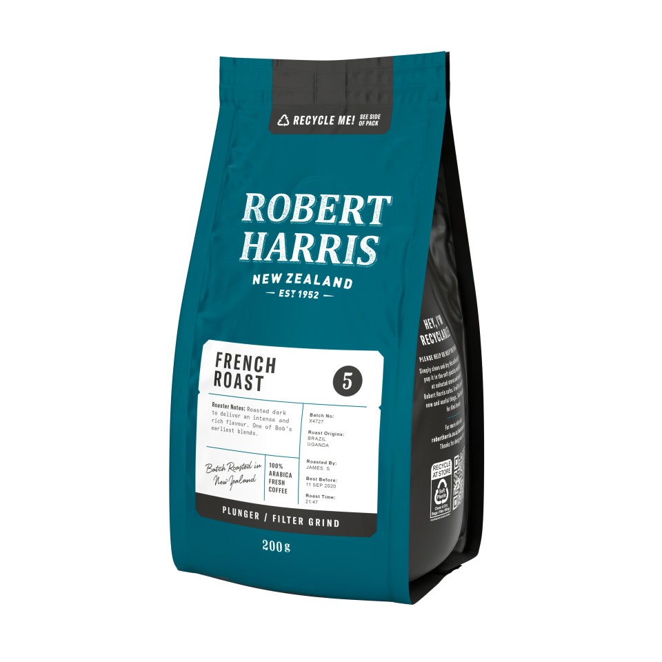 Robert Harris French Roast Plunger/Filter Coffee 200g Pack
