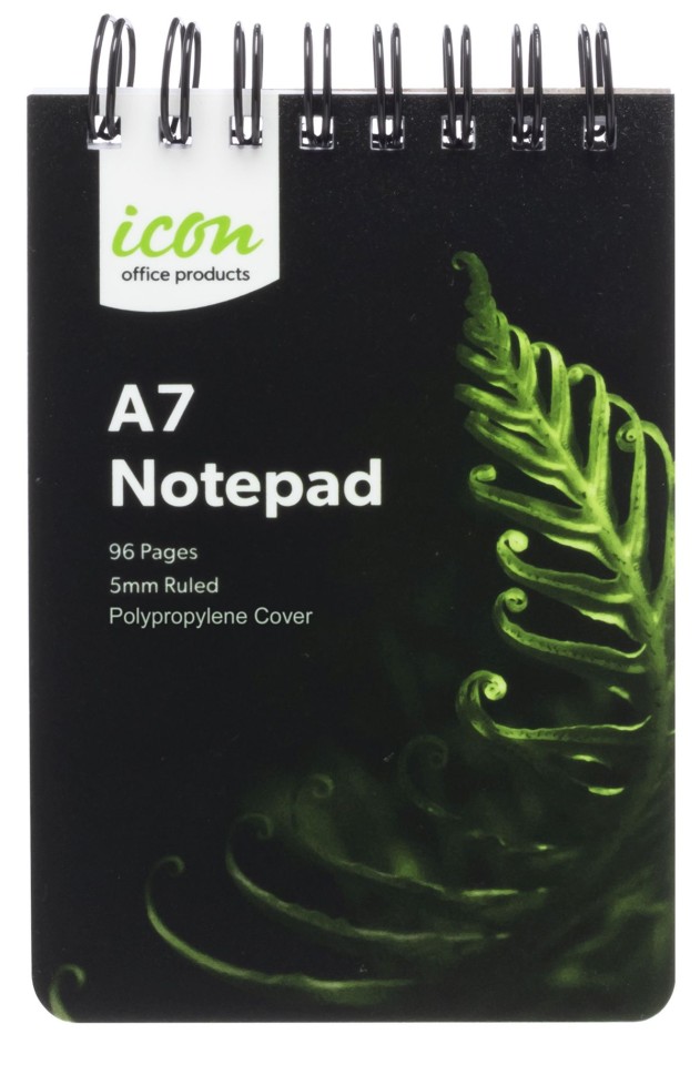 Icon Spiral Notepad Polyprop A7 96 Pages