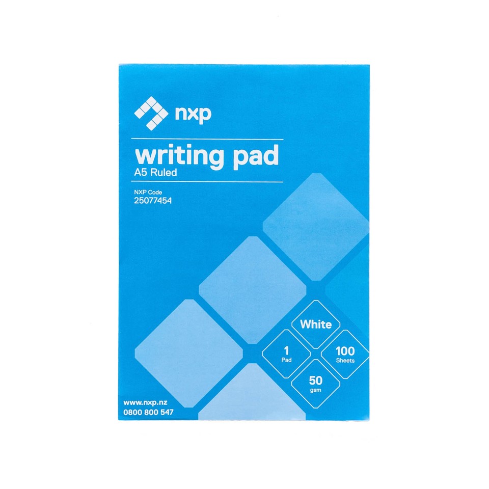 NXP Writing Pad Topless Ruled A5 100 Leaf 50gsm