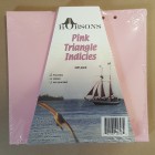 Hobsons Pink Triangle Filing Tabs 4 Hole Pack 300 image