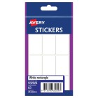 Avery White Rectangle Stickers 24 X 38 Mm Permanent Pack 63 Labels (932024) image