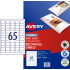 Avery Matt Multi-Purpose Labels for Laser Printers 38.1 x 21.2mm 1300 Labels (959775 / L7651CL) image