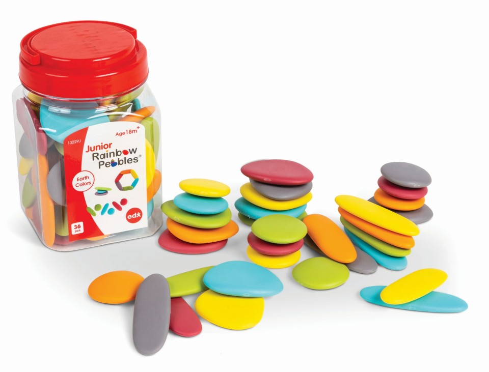 EDX Rainbow Pebbles Junior Earth Colours Pack 36