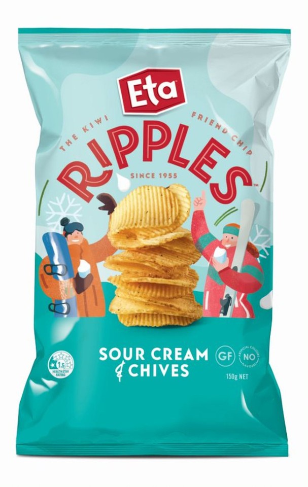 Griffins Ripple Cut Chips Sour Cream & Chives 150g
