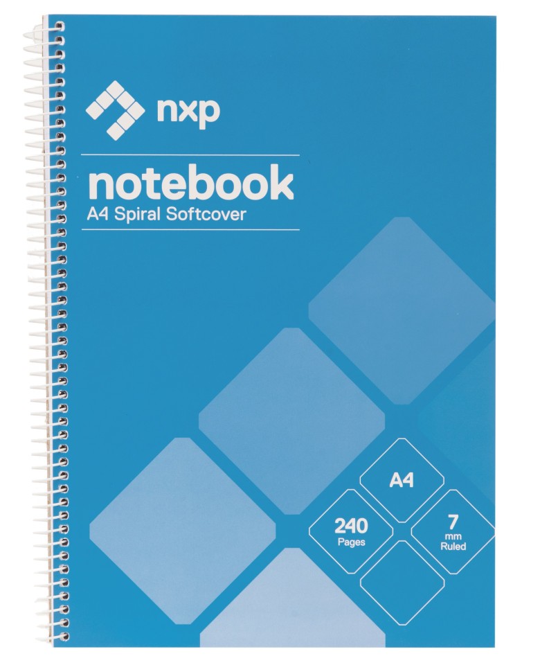 NXP Spiral Notebook Ruled A4 240 Pages