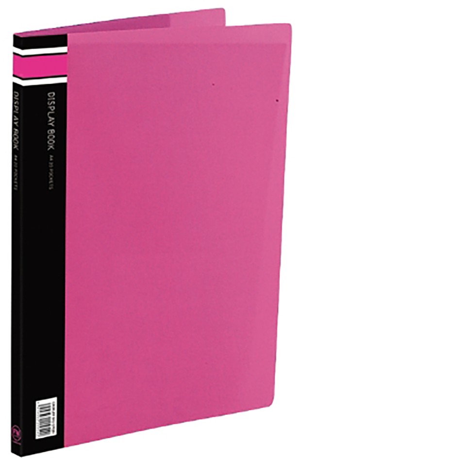 FM Display Book Vivid A4 Shocking Pink 20 Pocket