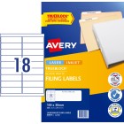 Avery Filing Labels for Laser, Inkjet Printers, 100 x 30 mm, 450 Labels (959036 / L7172) image