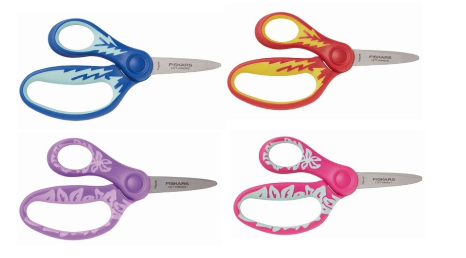 Fiskars Kids Scissors Left Handed 5 Inch Assorted Colours Each