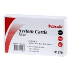 Esselte System Cards Ruled 127 x 76mm (5 x 3) White Pack 100 image