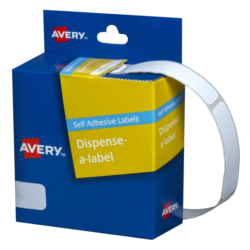 Avery Rectangle Dispenser Stickers White 49x13mm 550 Labels Handwritable 937212