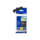 Brother TZe-355 P-Touch Laminated Labelling Tape White On Black 24mmx8m image