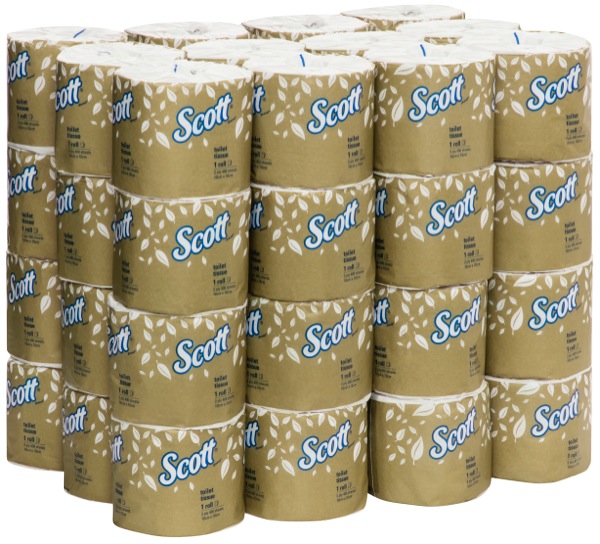Scott Toilet Tissue 2 Ply White 400 Sheets per Roll 5741 Carton of 48