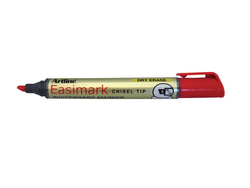 Artline Easimark Whiteboard Marker Chisel Tip 2.0-5.0mm Red